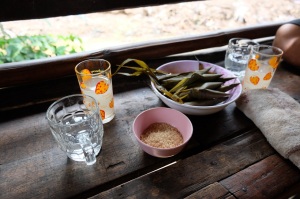 Traditional Deeku and rice wine